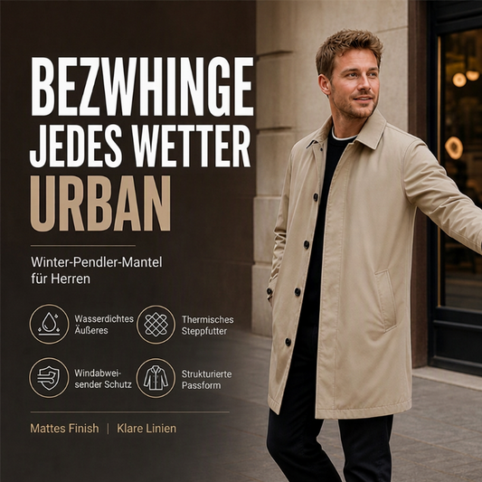🙌 70% Wiederkaufquote – Qualität überzeugt! Wasserabweisender gepolsterter Trenchcoat für Herren