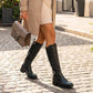 🔥⏳ Nur noch heute: 50% Rabatt! 👢✨ Damen-Kniestiefel mit seitlichem Reißverschluss