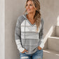 📢🎉50%Rabatt!!!🛍️✨Damen Kapuzen-Strickpullover mit Color-Block-Design und Lochstrick