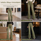 🔥 50 % Rabatt und versandkostenfrei👖 Olivgrüne High-Waist-Schlagjeans für Damen – Knopfleiste & vertikale Frontnähte
