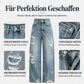🎁Neu eingetroffen: 50% Rabatt + Gratis Versand!🎁 Damen Schicke Distressed Denim Weites Bein Hose