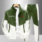 📢🎉50%Rabatt!!!🛍️✨Herren Farbblock-Reißverschlussjacke und Kordelhosen-Set