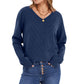 🙌 70% Wiederkaufquote🔥🔥Damen V-Ausschnitt Langarm Pullover Bequemes Strickteil für Herbst und Winter