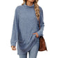 📢🎉50%Rabatt!!!🛍️✨Damen Langarmshirt mit lockerem Sitz, Mock-Neck-Kragen