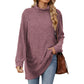 📢🎉50%Rabatt!!!🛍️✨Damen Langarmshirt mit lockerem Sitz, Mock-Neck-Kragen