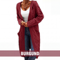 🎁✨Begrenzter Vorrat verfügbar, nicht verpassen!🔥🔥Lange Strick-Cardigan mit Kapuze und Taschen für Damen