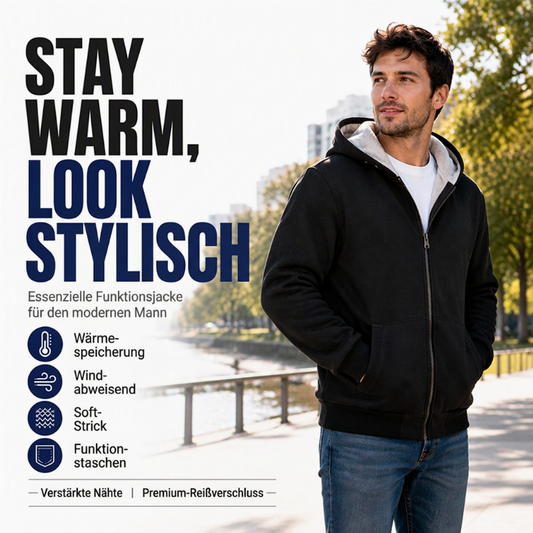 💥Jetzt stark nachgefragt! Nur wenig übrig!💥 Warme Herren-Winterjacke mit Kapuze