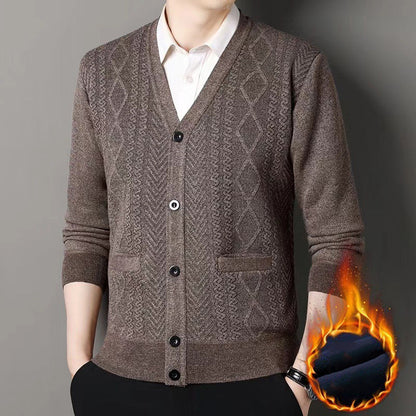 🚨Nur noch wenige auf Lager! Beeil dich!🚨 Herren Warmer Cardigan mit Knopfverschluss und V-Ausschnitt