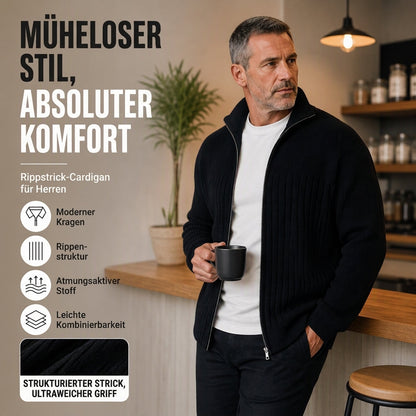 📢🎉50%Rabatt!!!🛍️✨Herren-Strickjacke mit durchgehendem Reißverschluss und Rippstrick