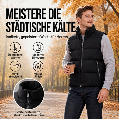 🌟Bestseller reduziert! Nur diese Woche!🌟 Herren klassische Stehkragen wattierte Weste