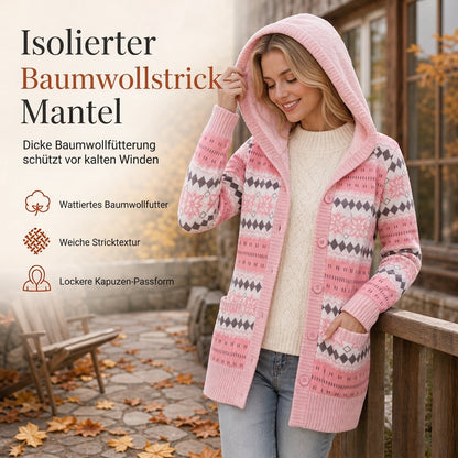 📢Blitzangebot! Jetzt zuschlagen!📢 Damen mittel-langer Hoodie mit Kapuze, Baumwollfutter