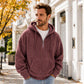 🎁Riesige Rabatte 🎉Herren lässiger Halb-Reißverschluss Cord Kapuzenpullover