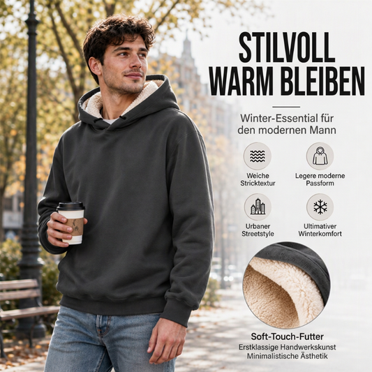 ⏰Letzte Chance! Jetzt zugreifen!⏰ Verdicktes Sherpa-Fleece-Kapuzenpullover für Herren