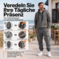🔥Bestseller + 50% Rabatt!🔥 Warmes Herren-Halbzip-Kapuzenpullover- und Cargohosen-Set
