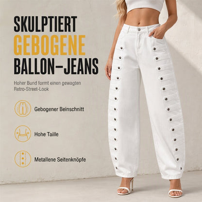 📢Nur heute: 50% Rabatt + versandkostenfrei!📢 Damen Retro Jeans mit hoher Taille und geschwungenem Bein
