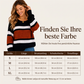 🔥Trending! Jetzt zugreifen!🔥 Lässiger Damen-Pullover mit Streifen und Off-Shoulder-Design
