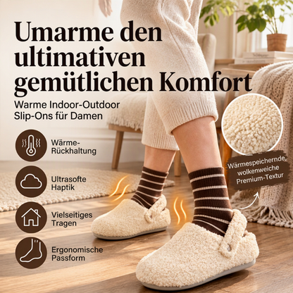 ⚡Flash-Sale! Solange der Vorrat reicht!⚡ Damen geschlossene Zehen aus Kunst Shearling Hausschuhe