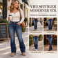 ⏰Letzte Chance! Jetzt zugreifen!⏰ Damen Bootcut-Jeans mit Doppelknopf und hohem Bund