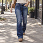 ⏰Letzte Chance! Jetzt zugreifen!⏰ Damen Bootcut-Jeans mit Doppelknopf und hohem Bund
