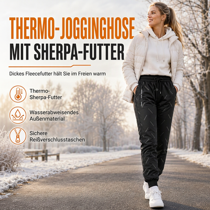 💥50% Rabatt! Nur heute!💥Unisex-Jogginghose mit lockerem Schnitt und Sherpa-Fleecefutter, warme Winter-Freizeithose mit Reißverschlusstaschen