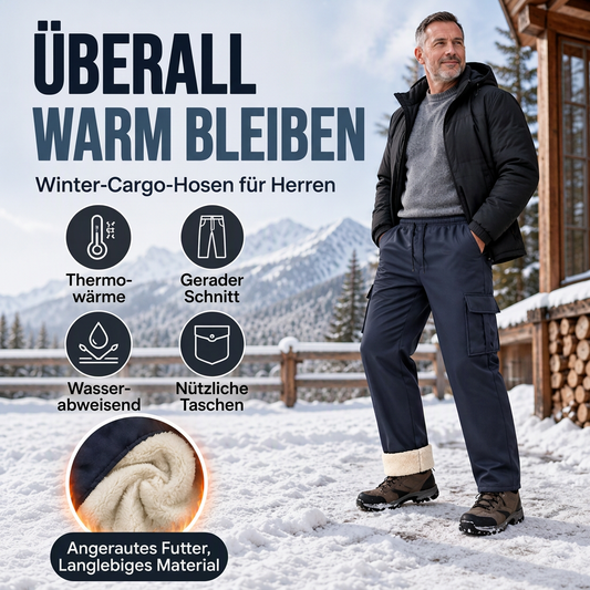 📢Kundenliebling! Jetzt kaufen!📢 Herren warme Cargohosen mit Plüschfutter