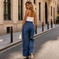 💥Jetzt stark nachgefragt! Nur wenig übrig!💥 Damen-Casual-Jeans mit weitem Bein und hoher Taille