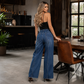 💥Jetzt stark nachgefragt! Nur wenig übrig!💥 Damen-Casual-Jeans mit weitem Bein und hoher Taille