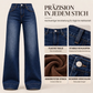 🥳Bestseller: 50% Rabatt + Gratis Versand!🥳  Damen thermische Wide-Leg-Jeans mit hohem Bund