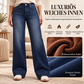 🥳Bestseller: 50% Rabatt + Gratis Versand!🥳  Damen thermische Wide-Leg-Jeans mit hohem Bund