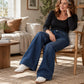 🥳Bestseller: 50% Rabatt + Gratis Versand!🥳  Damen thermische Wide-Leg-Jeans mit hohem Bund