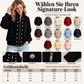 🚀Neu! 50% Rabatt!🚀  Damen-Strickjacke mit Stehkragen und Doppelknopfverschluss