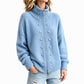 🚀Neu! 50% Rabatt!🚀  Damen-Strickjacke mit Stehkragen und Doppelknopfverschluss
