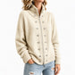 🚀Neu! 50% Rabatt!🚀  Damen-Strickjacke mit Stehkragen und Doppelknopfverschluss