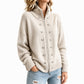 🚀Neu! 50% Rabatt!🚀  Damen-Strickjacke mit Stehkragen und Doppelknopfverschluss