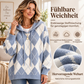 📢🎉50%Rabatt!!!💎✨ Preisvorteil für kurze Zeit: Damen-Kapuzenpullover im Rautenmuster – Weicher Strick, lässige Passform & stilvoller Freizeitlook 🧶