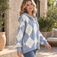 📢🎉50%Rabatt!!!💎✨ Preisvorteil für kurze Zeit: Damen-Kapuzenpullover im Rautenmuster – Weicher Strick, lässige Passform & stilvoller Freizeitlook 🧶