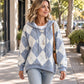 📢🎉50%Rabatt!!!💎✨ Preisvorteil für kurze Zeit: Damen-Kapuzenpullover im Rautenmuster – Weicher Strick, lässige Passform & stilvoller Freizeitlook 🧶