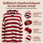 💞Liebste Wahl unserer Kunden!💞 Damen Gestrickte Kapuzenstrickjacke mit Streifen