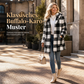 📢🎉50%Rabatt!!!🛍️✨Damen Langärmeliger kariierter Mantel aus Kunstfell mit Kapuze