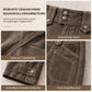 📢Experten empfehlen es!📢 Damen Utility-Hosen mit weitem Bein aus gewaschener Baumwollmischung mit Contrast Stitching