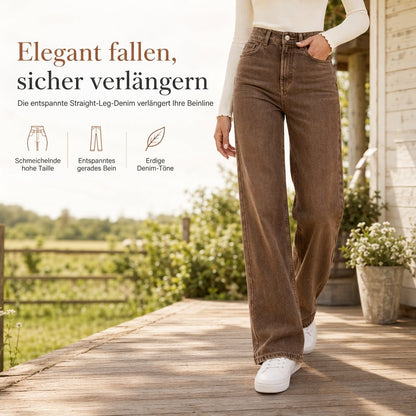 🚀Viral gegangen!🚀 Damen Jeans mit lockerem Schnitt und geradem Bein
