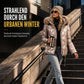 🔥Heute ein Muss! Nicht verpassen!🔥 Damen Glänzender Perlmutt Kapuzen Baumwollmantel mit Pelzkragen Slim Fit Wintermantel