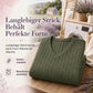 🔥Kundenfavorit!🔥 Damen Übergrößen V-Ausschnitt Langarm Geripptes Gebürstetes T-Shirt Locker Sitzendes Einfarbiges Pullover-Oberteil