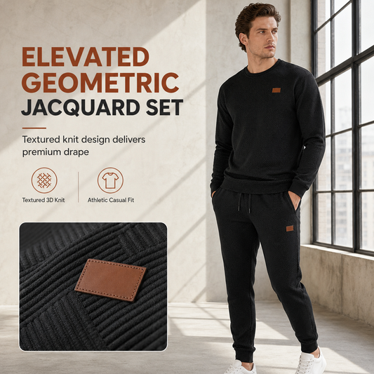 📢Blitzangebot! Jetzt zuschlagen!📢 Herren Freizeit Strickset Herbst Winter Rundhals Jacquard Strickpullover Set