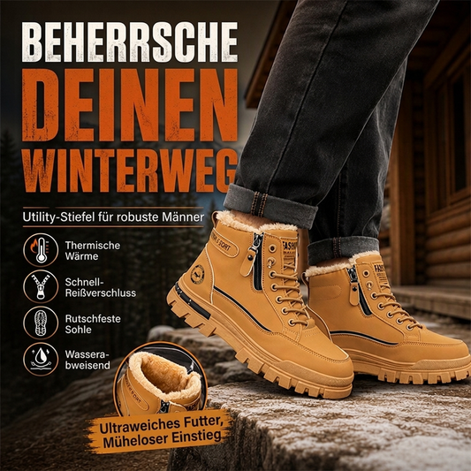 🚨Beeil dich!🚨 Warme Winterstiefel für Herren mit rutschfester Sohle und weichem Futter
