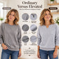 📢Heute 50%! Schnell sein!📢 Lässiges Sweatshirt für Damen mit V-Ausschnitt und Schlitz