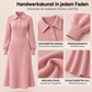 📢Tausende Kunden kaufen es!📢 Damen Strickkleid mit Reverskragen und Rippstrick