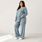 🌊Winter-Sale! Bis zu 50%!🌊 Damen Rippstrick-Top mit seitlichem Schlitz und Hosen Set