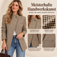 🌊Winter-Sale: Gratis Versand!🌊 Schicke braune Jacke mit kleinem Karomuster für Damen
