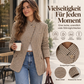 🌊Winter-Sale: Gratis Versand!🌊 Schicke braune Jacke mit kleinem Karomuster für Damen
